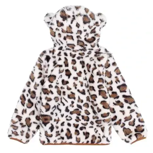 Toddler Girls Boys Fleece Hoody Jacket Zip Up Teddy Coat Warm Winter Outwear - 2