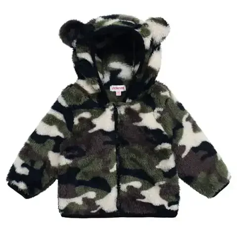 Toddler Girls Boys Fleece Hoody Jacket Zip Up Teddy Coat Warm Winter Outwear 
