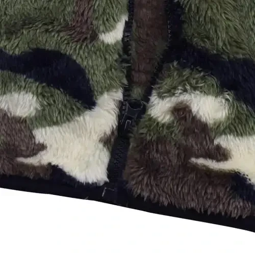 Toddler Girls Boys Fleece Hoody Jacket Zip Up Teddy Coat Warm Winter Outwear - 5