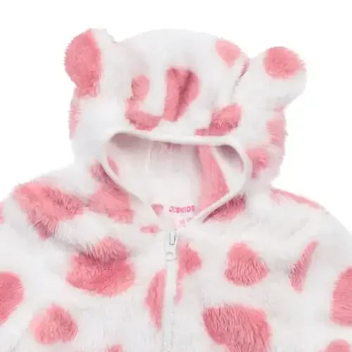 Toddler Girls Boys Fleece Hoody Jacket Zip Up Teddy Coat Warm Winter Outwear - 3