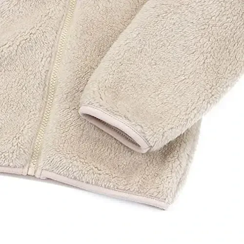 Toddler Girls Boys Fleece Hoody Jacket Zip Up Teddy Coat Warm Winter Outwear - 6