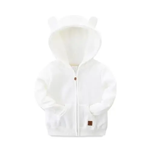 Baby Girls Boys Warm Adorable Hooded Zip Coat for Fall Spring Outerwear 3-24M Kids Jacket - 1