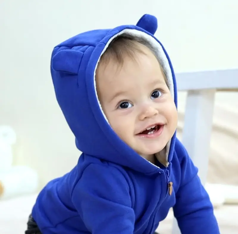 Baby Girls Boys Warm Adorable Hooded Zip Coat for Fall Spring Outerwear 3-24M Kids Jacket - 2