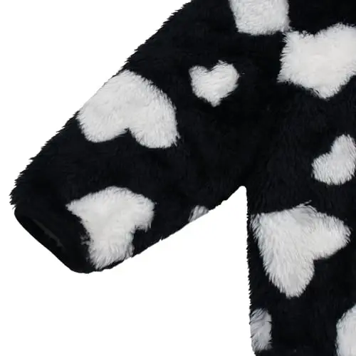 Toddler Girls Boys Fleece Hoody Jacket Zip Up Teddy Coat Warm Winter Outwear - 4