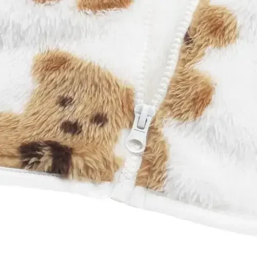 Toddler Girls Boys Fleece Hoody Jacket Zip Up Teddy Coat Warm Winter Outwear - 5