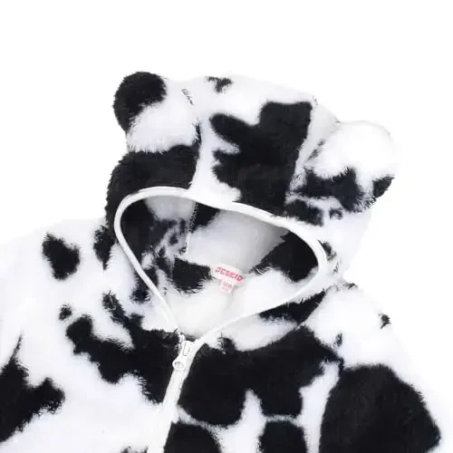 Toddler Girls Boys Fleece Hoody Jacket Zip Up Teddy Coat Warm Winter Outwear - 3