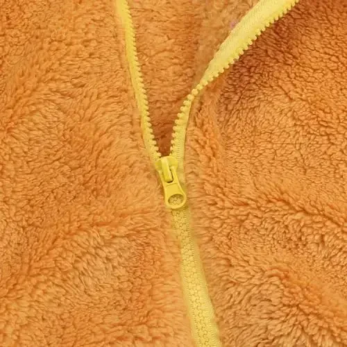 Toddler Girls Boys Fleece Hoody Jacket Zip Up Teddy Coat Warm Winter Outwear - 5