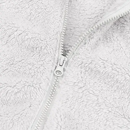 Toddler Girls Boys Fleece Hoody Jacket Zip Up Teddy Coat Warm Winter Outwear - 5