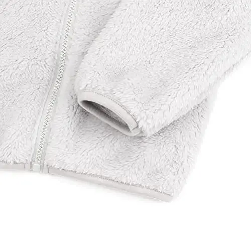 Toddler Girls Boys Fleece Hoody Jacket Zip Up Teddy Coat Warm Winter Outwear - 6