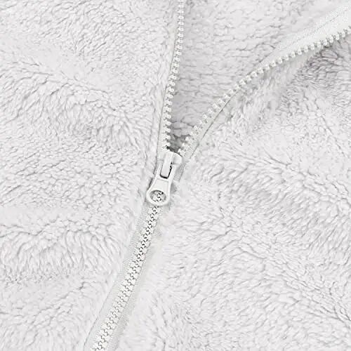 Toddler Girls Boys Fleece Hoody Jacket Zip Up Teddy Coat Warm Winter Outwear - 5