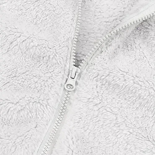 Toddler Girls Boys Fleece Hoody Jacket Zip Up Teddy Coat Warm Winter Outwear - 5