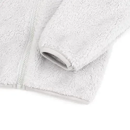 Toddler Girls Boys Fleece Hoody Jacket Zip Up Teddy Coat Warm Winter Outwear - 6