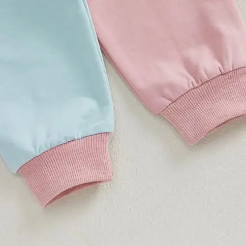 allshope Baby Girl Fall Clothes Set Long Sleeve Letter Print Sweatshirt Pants Toddler Infant Outfits 6 12 18 24 Months 2T 3T - 7