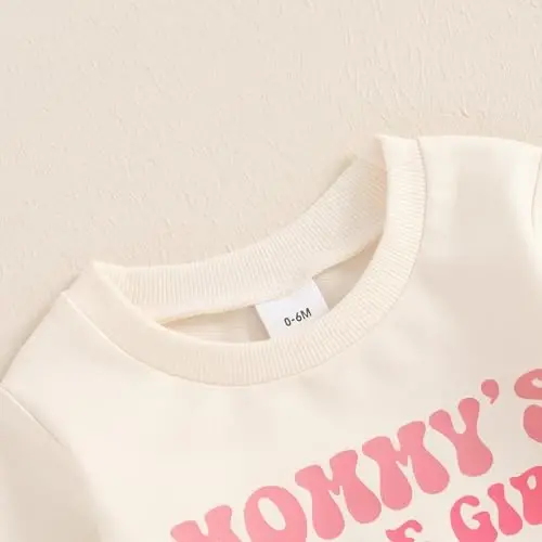 allshope Baby Girl Fall Clothes Set Long Sleeve Letter Print Sweatshirt Pants Toddler Infant Outfits 6 12 18 24 Months 2T 3T - 4