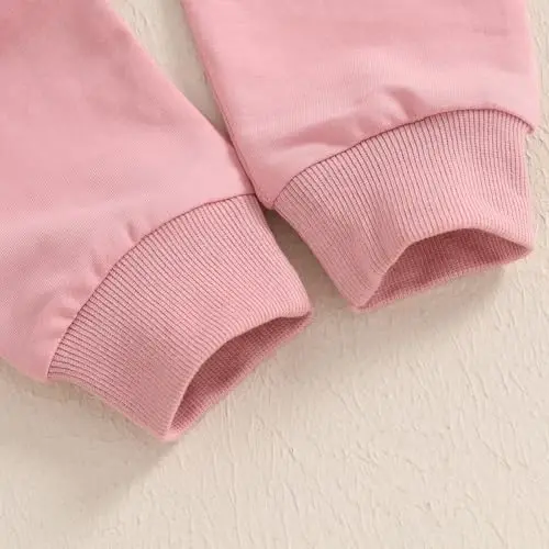 allshope Baby Girl Fall Clothes Set Long Sleeve Letter Print Sweatshirt Pants Toddler Infant Outfits 6 12 18 24 Months 2T 3T - 7