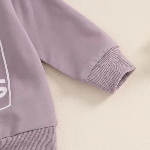 allshope Baby Girl Fall Clothes Set Long Sleeve Letter Print Sweatshirt Pants Toddler Infant Outfits 6 12 18 24 Months 2T 3T - 5
