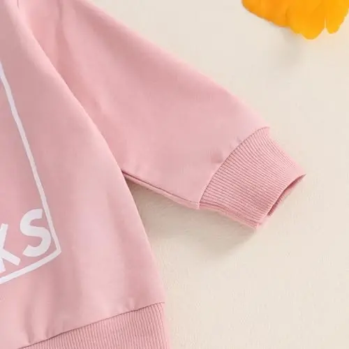 allshope Baby Girl Fall Clothes Set Long Sleeve Letter Print Sweatshirt Pants Toddler Infant Outfits 6 12 18 24 Months 2T 3T - 5
