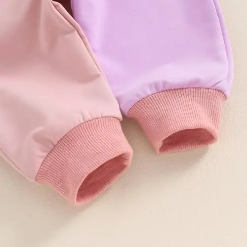 allshope Baby Girl Fall Clothes Set Long Sleeve Letter Print Sweatshirt Pants Toddler Infant Outfits 6 12 18 24 Months 2T 3T - 7