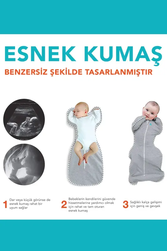 Bebek Kundak Yenidoğan Kendi Kendini Yatıştıran Kundak Erkek Kız Bebek Uyku Tulumu 1.0 Tog-Beyaz - 6
