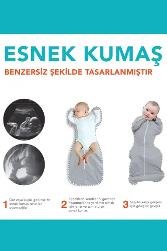 Bebek Kundak Yenidoğan Kendi Kendini Yatıştıran Kundak Erkek Kız Bebek Uyku Tulumu 1.0 Tog - Beyaz-Mavi - 7