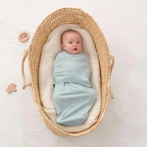 insular Baby Swaddle Wrap, Swaddle Blanket for Newborn and Infant, Adjustable Velcro Swaddling Set for Boy and Girl, Soft Cotton Baby Sleep Sack 3 Pack, Snail&Hedgehog, Small(0-3M) - 6