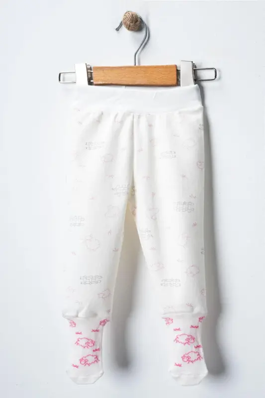 Bebek Kuzu Çoraplı Pantolon - ekru-pembe - BLOOMERS