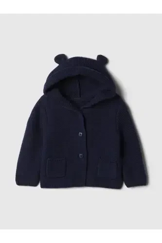 Bebek Lacivert Brannan Bear Kulak Aplikeli Hırka-Lacivert - 1