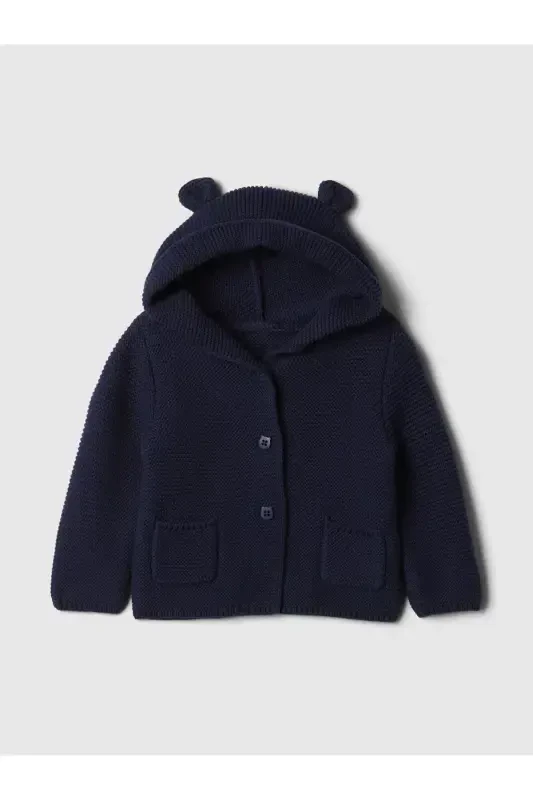 Bebek Lacivert Brannan Bear Kulak Aplikeli Hırka-Lacivert - 1