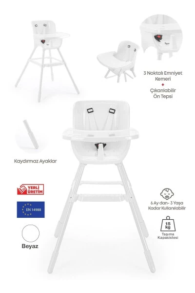 Bebek Mama Sandalyesi Bebek Yemek Masası Antilop Portatif Sandelye Mama Sandelyesi - MAGNOTTO (1)