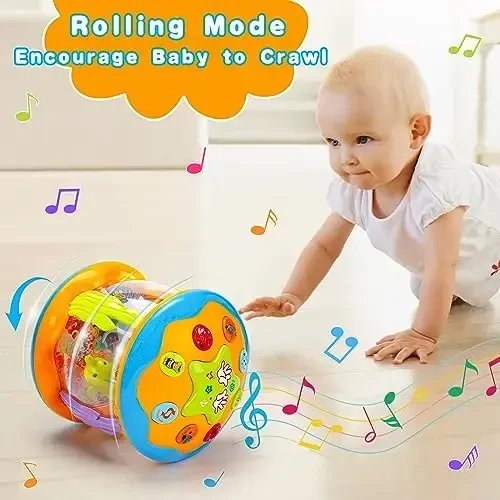 Tsomtto Baby Musical Toys 12 Months Rotating Projector Light Up Infant Tummy Time Toys Sensory Toddler Toy Age 1-2-4 New Birthday Gifts for 1 Year Old Girl Boy Baby Aquarium Learning Toy - 4