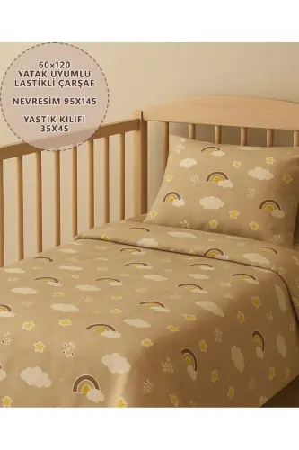 bebek nevresim takımı-Bejkahve 