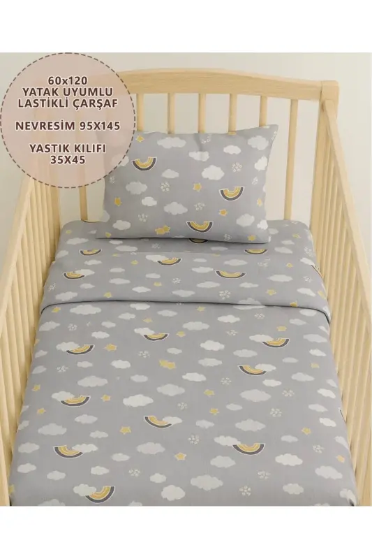 bebek nevresim takımı-Grigri - 1