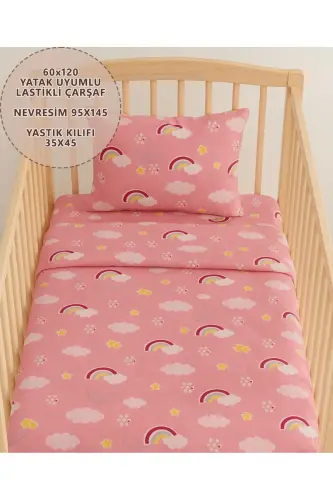 bebek nevresim takımı-pembe 