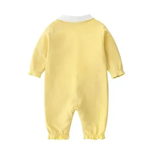 Baby One Piece Romper Soft Cotton Sleepwear Footed Jumpsuit for 0-12 Month Infant - Modazone (1)