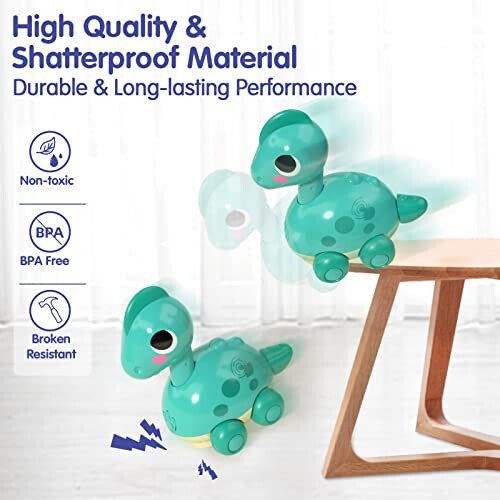 SunnyPal Baby Toys 6-12 Months Touch & Go Dino Moving 12-18 Months, Crawling Infant Toy, Tummy Time Toy for 1 Year Old Boy Gift, Baby Boy Toys for Ages 0-2 Easter Basket Stuffers for Babies - 6