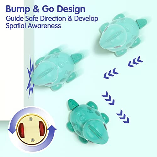 SunnyPal Baby Toys 6-12 Months Touch & Go Dino Moving 12-18 Months, Crawling Infant Toy, Tummy Time Toy for 1 Year Old Boy Gift, Baby Boy Toys for Ages 0-2 Easter Basket Stuffers for Babies - 5