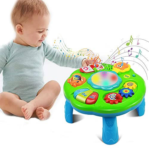 Baby Toys 6-12 Months, Baby Activity Table Center, Musical Toys for Infant Toddler 0 3 6 9 12 18 Months, Boy Girl Toy for 1 2 3 Year Old - 2