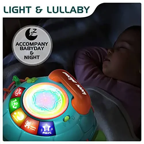 Jyusmile Baby Toys 6 to 12 Months, Musical Turtle Crawling Infant Toys, Early Learning Educational Toy with Light & Sound, Christmas Birthday Gifts for Boy Girl 7 8 9 10 11 Month 0-1 Year Old - 6