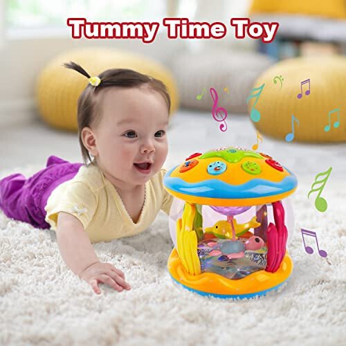 Baby Toys 6 to 12 Months Ocean Projector Baby Light Up Toys Musical Tummy Time Infant Toys 3-6 6-12 12-18 Months 6 7 8 9 Month One Year Old Birthday Gifts Boys Girls - 4