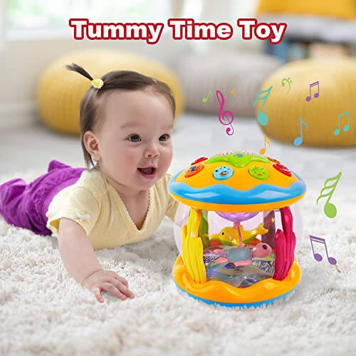 Baby Toys 6 to 12 Months Ocean Projector Baby Light Up Toys Musical Tummy Time Infant Toys 3-6 6-12 12-18 Months 6 7 8 9 Month One Year Old Birthday Gifts Boys Girls - 4