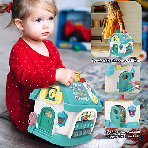 Ming You Toys for 1 Year Old Boys Gifts, 8 in 1 Functional Musical House Educational Baby Toys 12-18 Months Montessori Toy for One Year Old Boy Birthday Gifts - 5