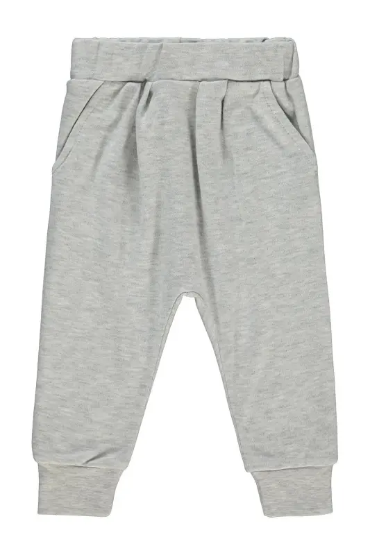 Bebek Patiksiz Tek Alt 6-24 Ay - Gri 18-24 Ay-Karmelanj - 1