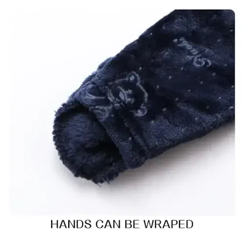 Baby Fleece Jumpsuit for 0-3 Months Infant Bear Snowsuit Newborn Romper Warm Coat - 4