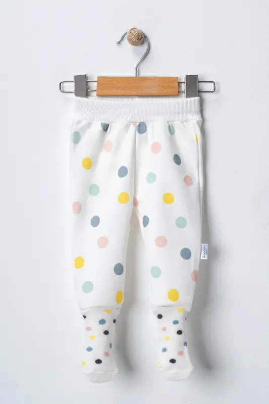 Bebek Puanlı Digital Çoraplı Pantolon - ekru-karışık - BLOOMERS