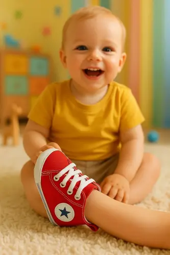 Bebek Spor Patik Ayakkabı - KIRMIZI - HIRA KIDS COLLECTION (1)