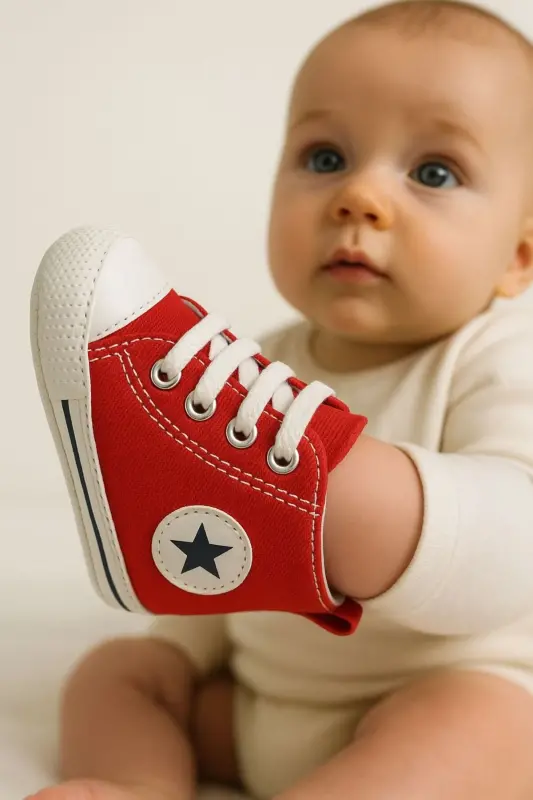 Bebek Spor Patik Ayakkabı - KIRMIZI - HIRA KIDS COLLECTION