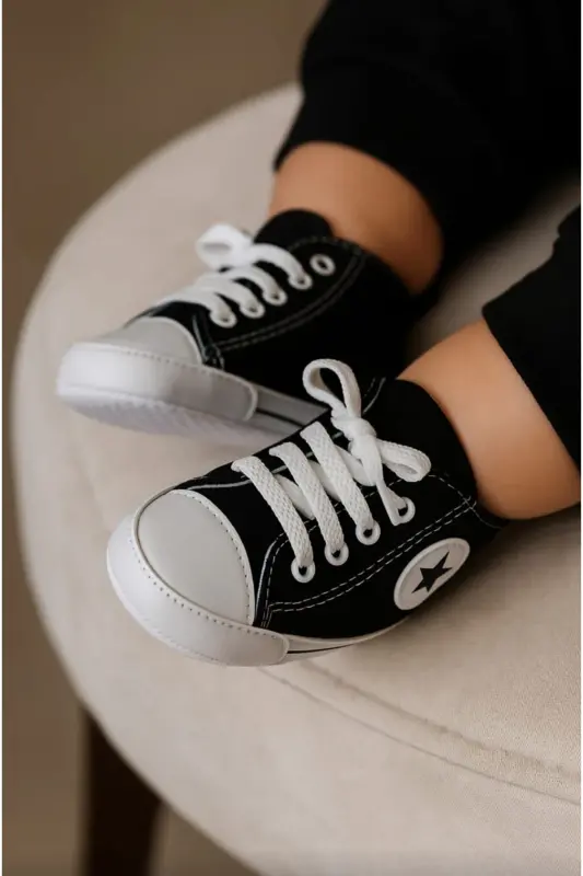 Bebek Spor Patik Ayakkabı - Siyah - HIRA KIDS COLLECTION