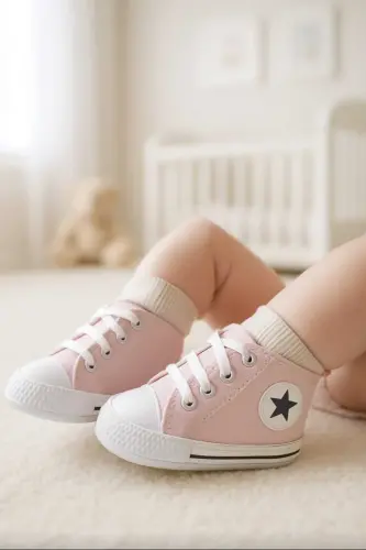 Bebek Spor Patik Ayakkabı - TOZ PEMBE 