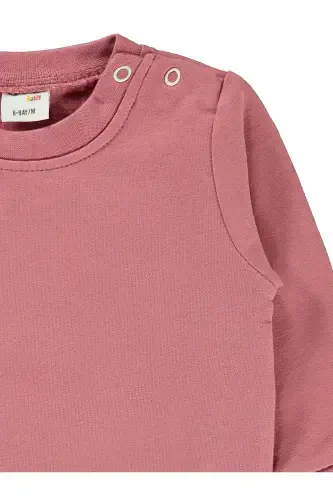 Bebek Sweatshirt 6-18 Oy Gul Kurusu-Gul Kurusu - Civil Baby (1)