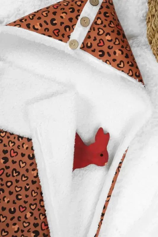 Bebek Tashqi Kundak Uyqu Xaltasi Fluffy Battaniye Bb-501-Jigarrang - 2